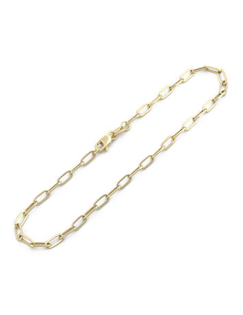 Pulsera Clip 2 por 5 mm 18 cm Oro Solido 10k