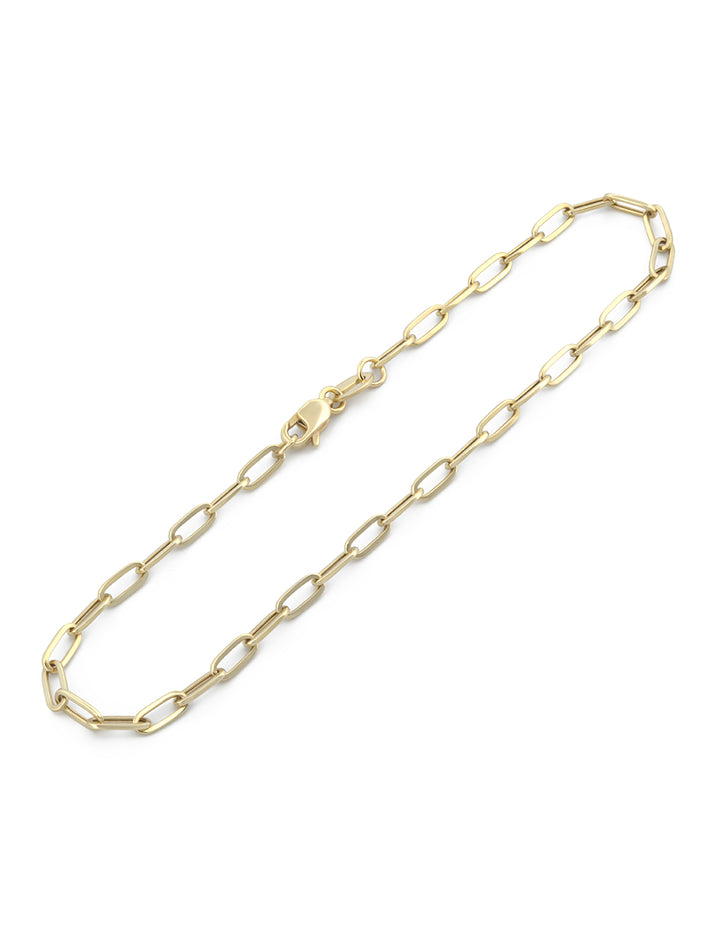 Pulsera Clip 2 por 5 mm 18 cm Oro Solido 10k