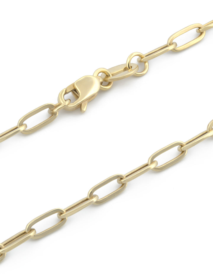 Pulsera Clip 2 por 5 mm 18 cm Oro Solido 10k
