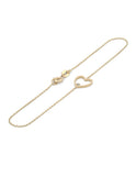 Pulsera Corazón Zirconia Oro Sólido 10k