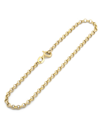 Pulsera Rolo 18 cm 2 mm Oro Solido 10k