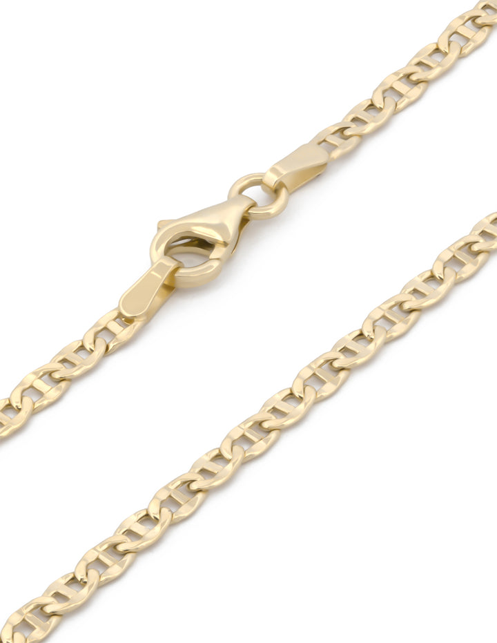 Pulsera Tejido Grano 2.5 mm 18.5 cm Oro Amarillo Sólido 10k