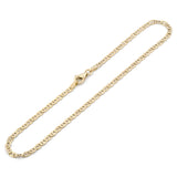 Pulsera Tejido Grano 2.5 mm  21 cm Oro Amarillo Sólido 10k