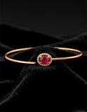 Pulsera Aro Rubí Diamantes Naturales Oro Sólido 18k
