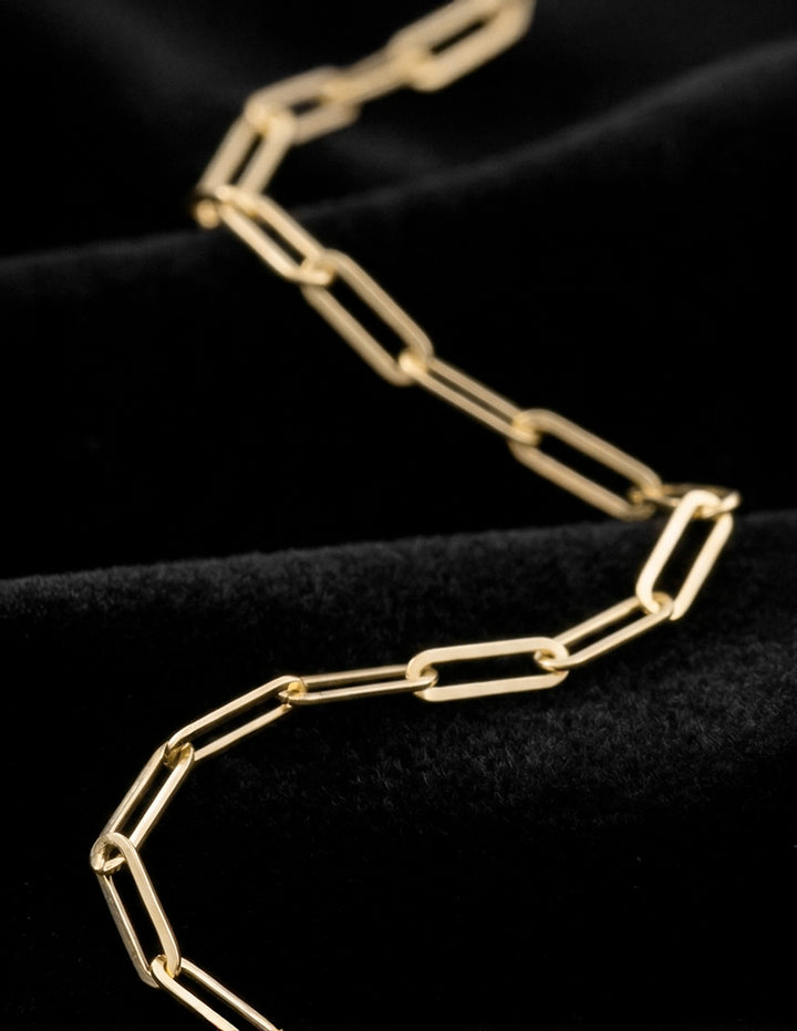 Pulsera Clip 5 por 2 mm Oro Solido 17 cm 10k