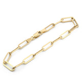 Pulsera Clip 4 mm 18.5 cm oro sólido 10k