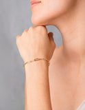 Pulsera Clip 4 mm 19 cm oro sólido 10k