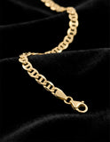 Pulsera Tejido Grano 3mm Oro Amarillo 18.5 cm Solido 10k