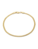Pulso Tejido Rolos Oro Sólido 14k