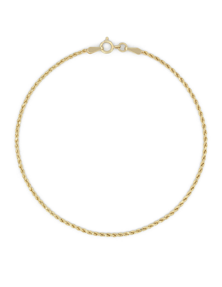 Pulso Torzal 1 mm 18.5 cm Oro Sólido 10k