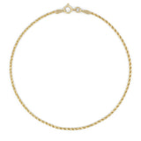 Pulso Torzal 1 mm 18.5 cm Oro Sólido 14k