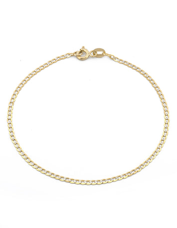 Pulso Barbado Diamantado 2 Mm Oro Sólido 10k