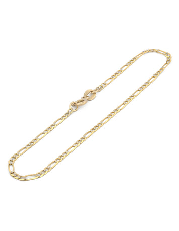 Pulso Figaro 2 mm Diamantado Oro Sólido 10k