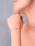 Pulso Figaro 2 mm Diamantado Oro Sólido 10k