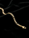 Pulso Figaro Diamantado 4 mm 18.5 cm Oro Sólido 14k