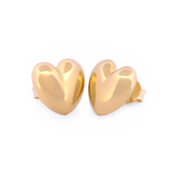 Hermosos Aretes Corazón Para Dama Oro Sólido 10k