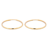 Arracadas Facetadas Oro Sólido  2.9 cm Oro Sólido 10K