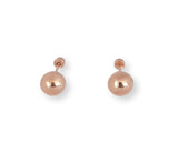 Hermosos Aretes Broqueles De Bola 4 mm Para Niña Oro Sólido Rosa 10k