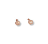 Hermosos Aretes Broqueles De Bola 4 mm Para Niña Oro Sólido Rosa 10k