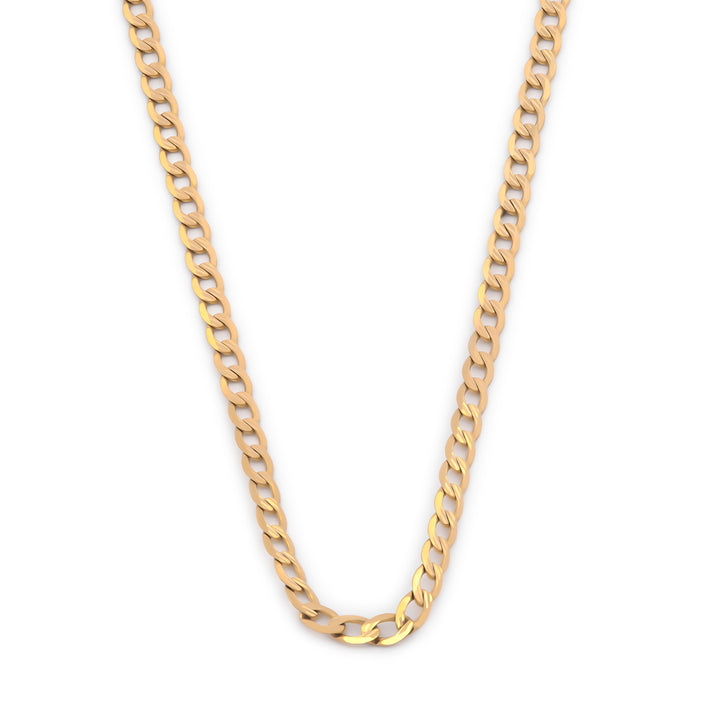 Cadena Estilo Barbada Oro Amarillo Sólido 14k 45 cm