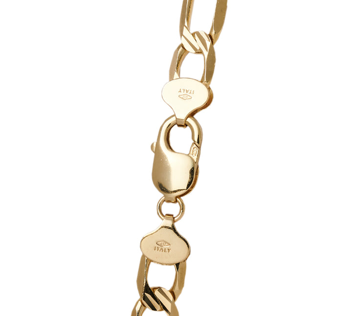 Cadena Figaro 2.5 mm 55 Cm Oro Sólido 14k