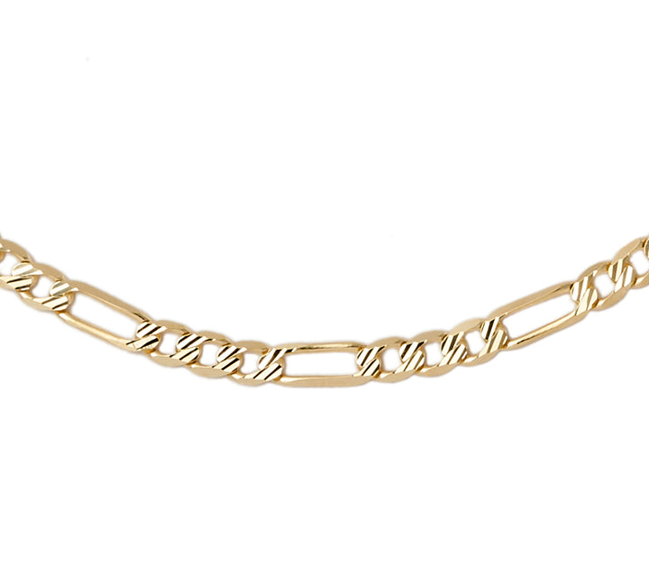 Cadena Figaro 2.5 mm 55 Cm Oro Sólido 14k