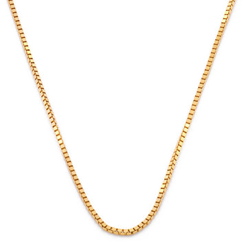 Cadena Cubo Oro Italiano Sólido 14k 45 Cm