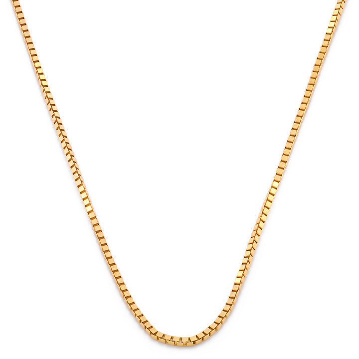 Cadena Cubo Oro Italiano Sólido 14k 45 Cm