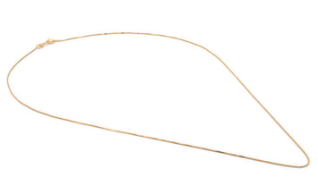 Cadena Cubo Oro Italiano Sólido 14k 45 Cm