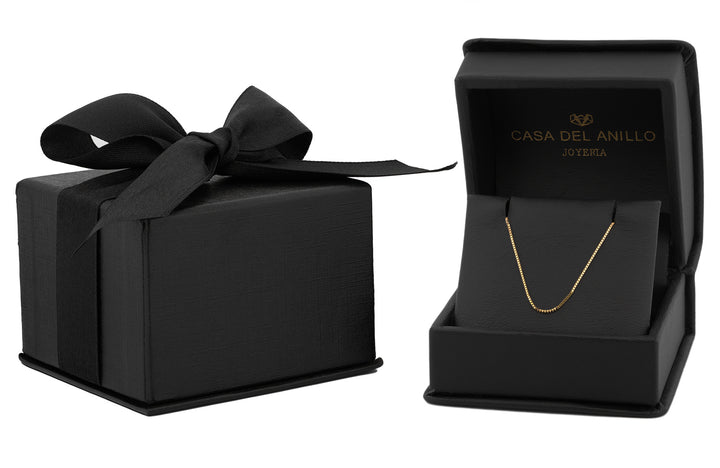 Cadena Cubo Oro Italiano Sólido 14k 45 Cm