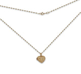 Cadena Con Dije De Corazón Relicario Oro Sólido 14k
