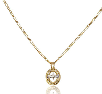 Cadena Medalla Dije Espíritu Santo Bautizo 1.1 cm Oro 10k Sólido