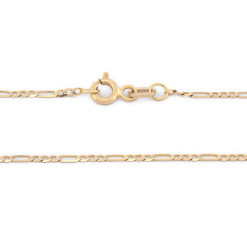 Cadena Estilo Cartier Oro Italiano Sólido 14k 40 cm