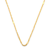 Cadena Estilo Singapur Oro Italiano Sólido 14k 40 cm