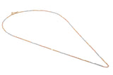 Cadena Estilo Singapur Con Barrita 3 Oros Sólido 10k 50 cm