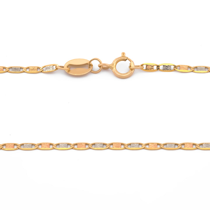 Cadena Gucci Oro Florentino Sólido 14K 50 cm
