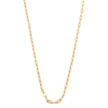 Cadena Plaquitas 1.5 mm Oro Sólido 14K 40 cm