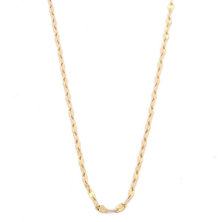 Cadena Plaquitas 1.5 mm Oro Sólido 14K 40 cm