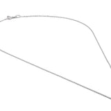 Cadena Rolo Oro Blanco Italiano Sólido 14k 45 Cm
