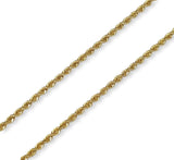 Cadena Caballero Torzal 3 Mm Oro Italiano Sólido 10k 60 Cm