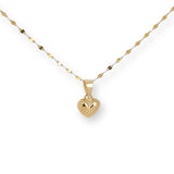 Cadena Gargantilla Dama Corazón Oro 10k Sólido