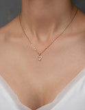 Cadena Gargantilla Corazones Con Zirconias Oro Solido 10k