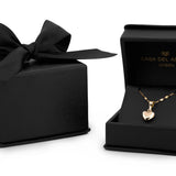 Cadena Gargantilla Dama Corazón Oro 10k Sólido