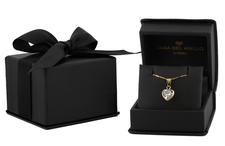 Hermosa Cadena Gargantilla Dama Corazón Piedra 8 Mm Oro Sólido 10k