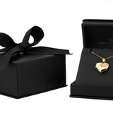Cadena Con Dije De Corazón Relicario Love Oro Sólido 14k