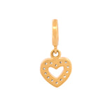 Dije Corazón Mini Zirconias Para Pandora Oro Sólido 14k