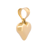 Hermoso Dije Corazón Liso 1 cm Oro Sólido 14k