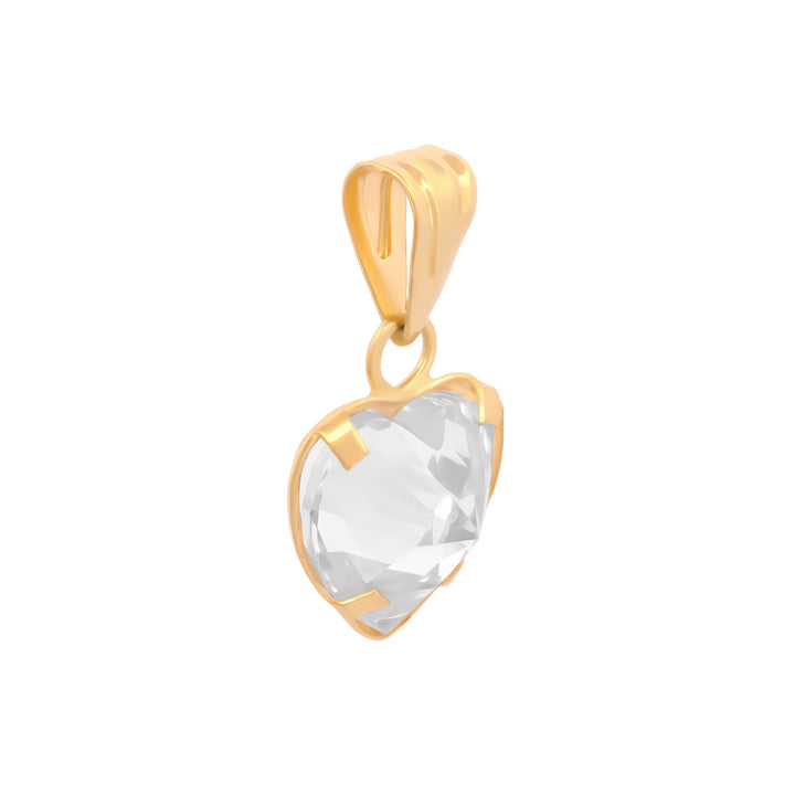 Dije Corazón Bisel 8 mm Oro Sólido 10k