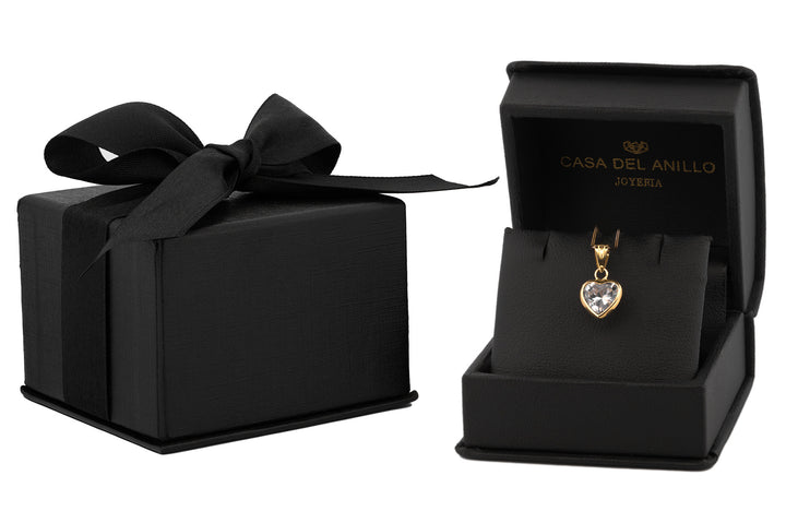 Dije Corazón Bisel 8 mm Oro Sólido 10k
