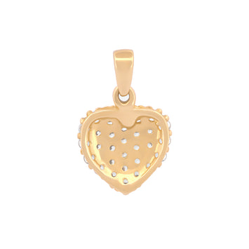 Hermoso Dije Corazón Piedras Oro Sólido 10k